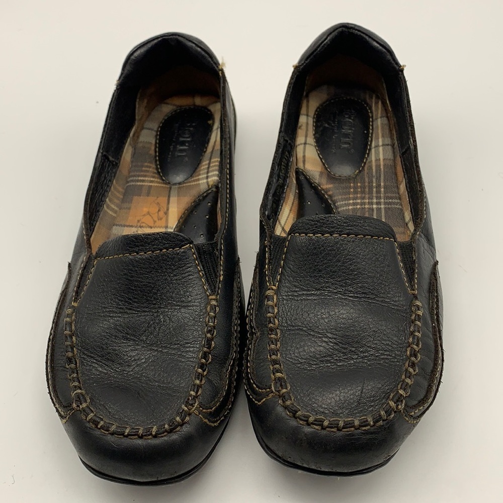 Born Navy Blue Leather Lofers